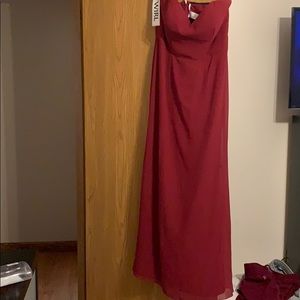 Burgundy bridesmaid dress